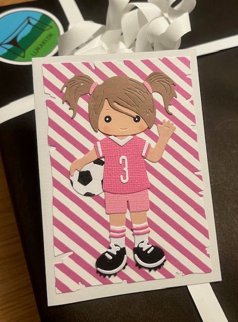 Anledningskort, fodboldpige - 1 stk. - Lukaki.dkAnledningskort, fodboldpige - 1 stk.