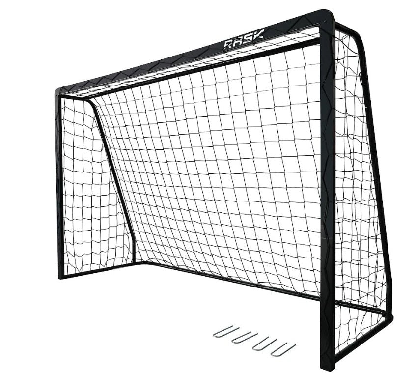 Fodboldmål 300x200 cm i sort stål - Lukaki.dk