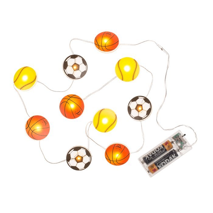 Lyskæde med sportsbolde (10 bolde / 160 cm.) - Lukaki.dkLyskæde med sportsbolde (10 bolde / 160 cm.) - Lukaki.dkLyskæde med sportsbolde (10 bolde / 160 cm.)