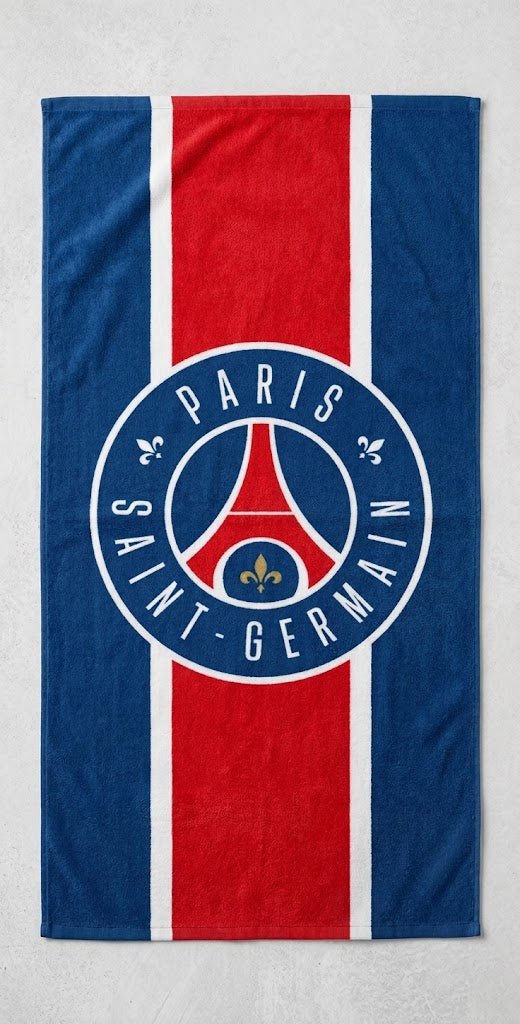 PSG (Paris Saint Germain) håndklæde - 100% bomuld - 70x140 cm - Lukaki.dk