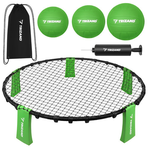 Roundnet 90 cm – Komplettset mit 3 Bällen, Pumpe und Transporttasche