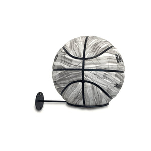 Bollhållare för vägg – svart stål (inklusive svarta skruvar)