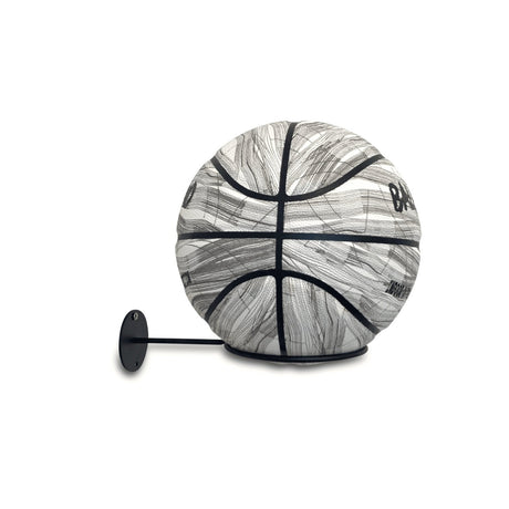 4 st. Bollhållare för vägg - svart stål (inkl. svarta skruvar)