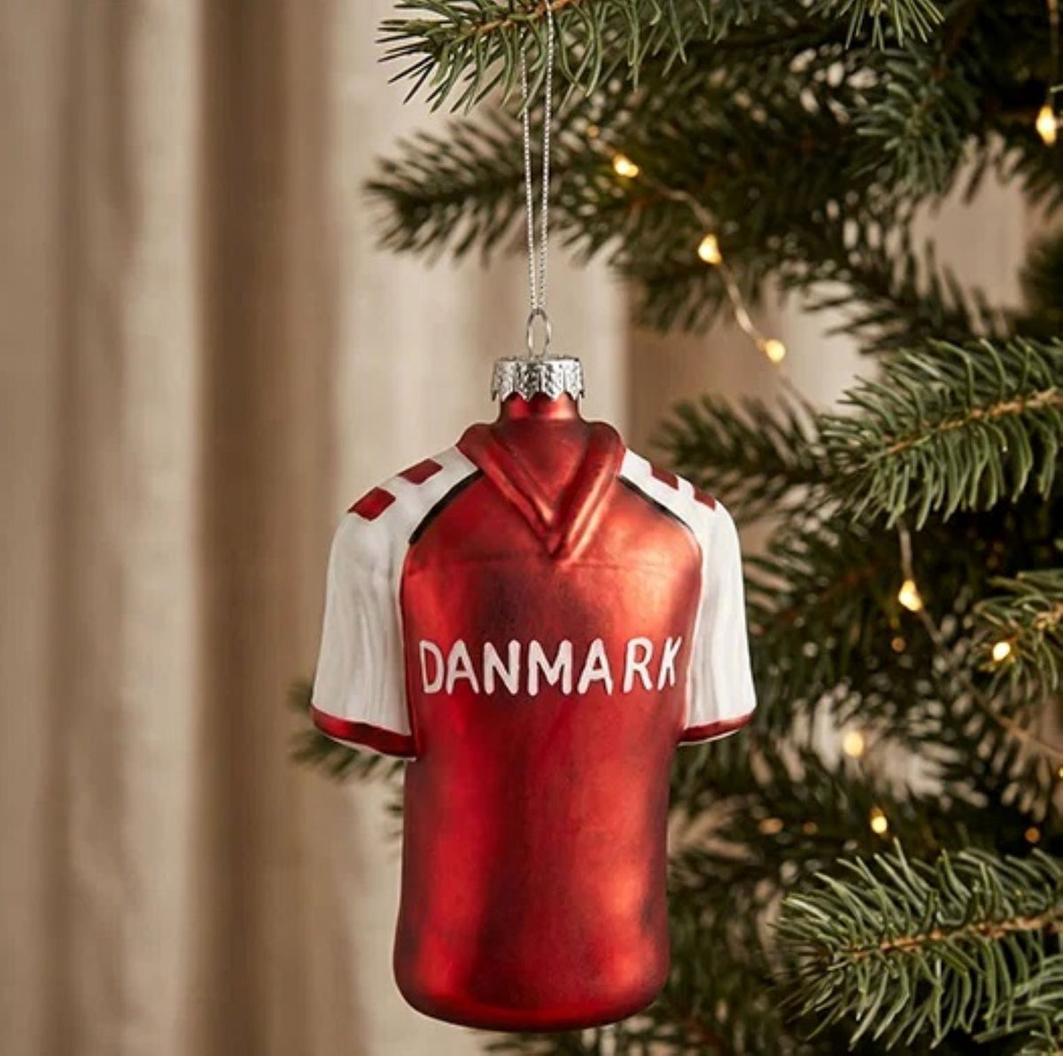 Fotbollströja julgransprydnad – 12 cm
