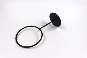 Bollhållare för vägg – svart stål (inklusive svarta skruvar)