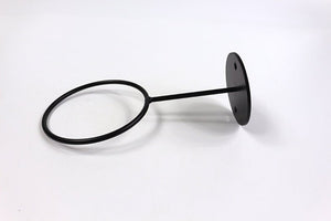 Bollhållare för vägg – svart stål (inklusive svarta skruvar)