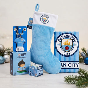 Manchester City adventspaket – 4 gåvor + Manchester City julstrumpa