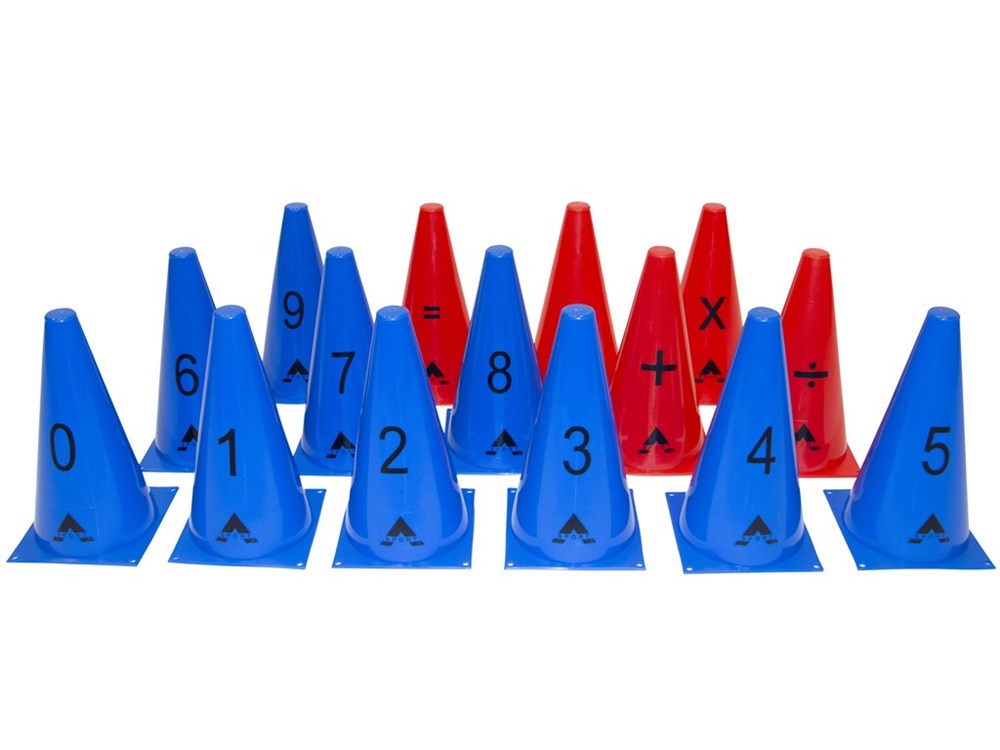 Koner med siffror och tecken, 0-9 &amp; +, -, /, X, = (15 st., 24 cm)