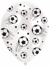 Fotbollsballonger inkl. ballongpinnar - 6 st.