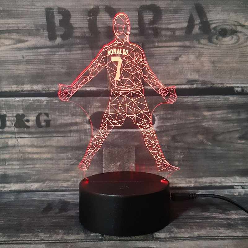 Cristiano Ronaldo 3D Fodbold lampe - Lyser i 7 farver - Lukaki.dkCristiano Ronaldo 3D Fodbold lampe - Lyser i 7 farver