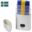 Fan makeup / ansigtsmaling, Sverige (gul/blå) - Lukaki.dk