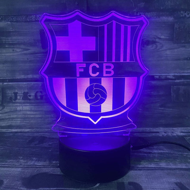 FC Barcelona 3D Fodbold lampe - Lyser i 7 farver - Lukaki.dkFC Barcelona 3D Fodbold lampe - Lyser i 7 farver