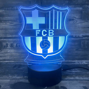 FC Barcelona 3D Fodbold lampe - Lyser i 7 farver - Lukaki.dkFC Barcelona 3D Fodbold lampe - Lyser i 7 farver