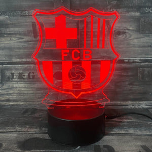 FC Barcelona 3D Fodbold lampe - Lyser i 7 farver - Lukaki.dkFC Barcelona 3D Fodbold lampe - Lyser i 7 farver