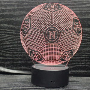 Napoli 3D fotbollslampa - Lyser i 7 färger
