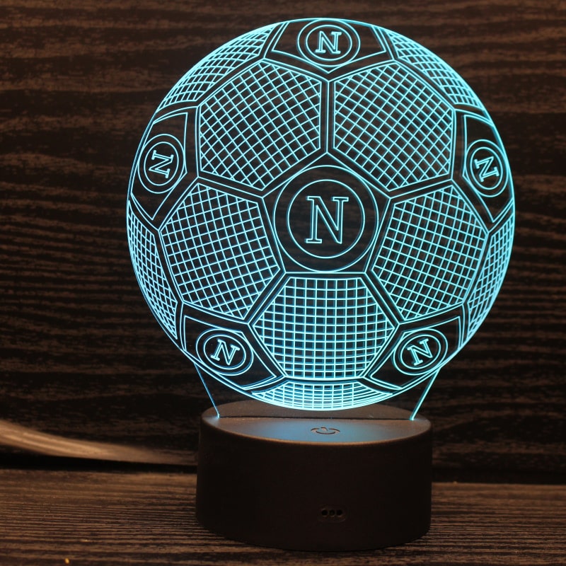 Napoli 3D fotbollslampa - Lyser i 7 färger