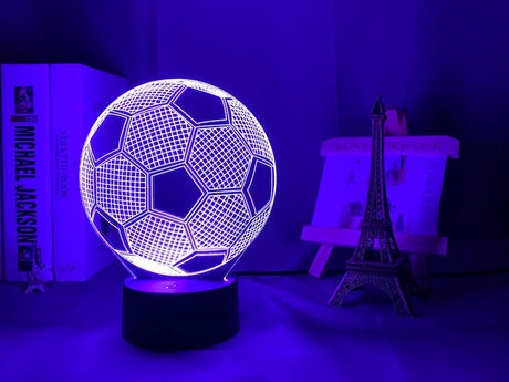 Fodbold lampe 3D (Kabelfri / kan oplades) - Lyser i 12 farver - Lukaki.dkFodbold lampe 3D (Kabelfri / kan oplades) - Lyser i 12 farver