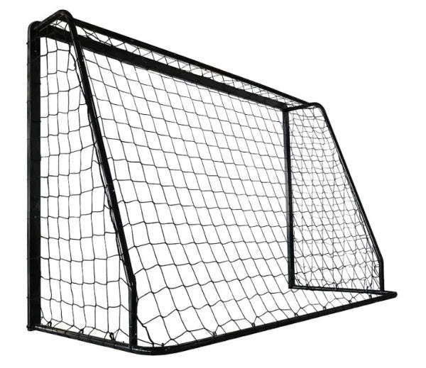 Fodboldmål 300x200 cm i sort stål - Lukaki.dk