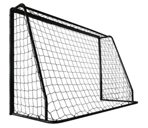 Fodboldmål 300x200 cm i sort stål - Lukaki.dk