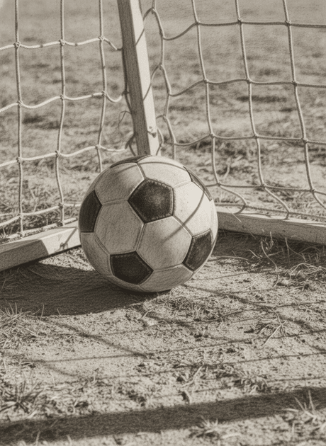 Plakat - Fodbold i mål (A3/A4) - Lukaki.dkPlakat - Fodbold i mål (A3/A4)