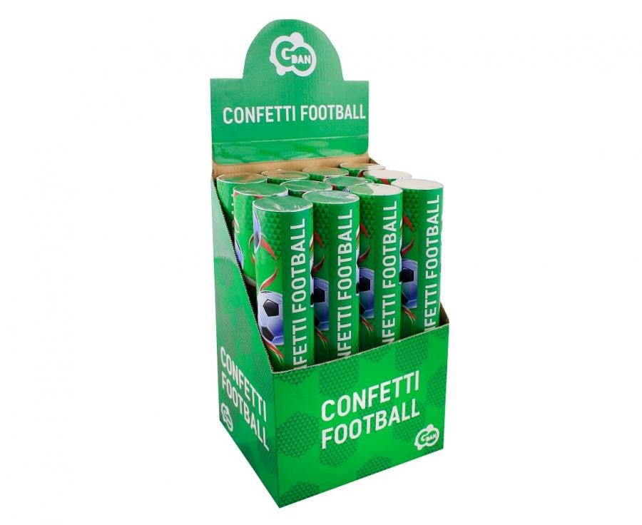 Konfettirør til fodboldfest – 30 cm fodbold konfetti kanon - Lukaki.dkKonfettirør til fodboldfest – 30 cm fodbold konfetti kanon