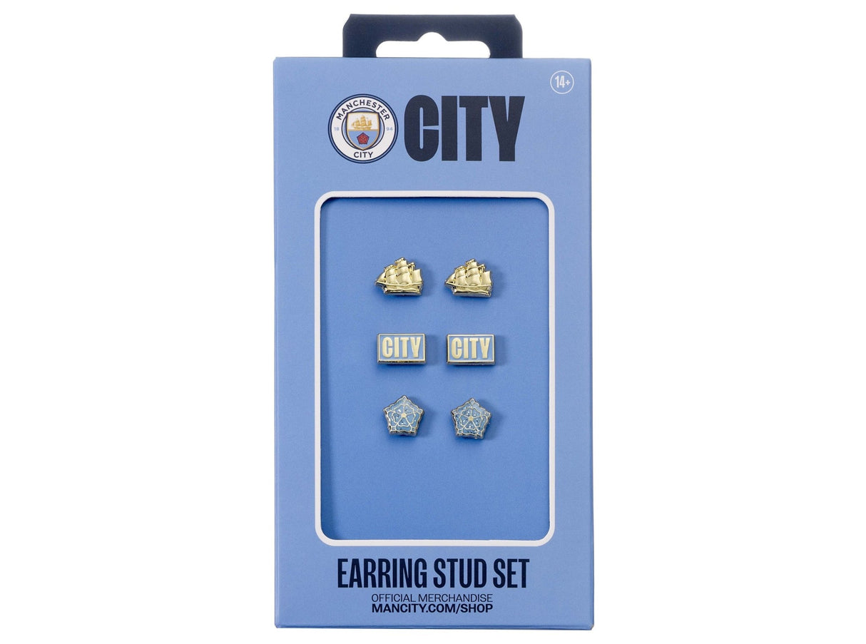 Manchester City Øreringe - 3 designs i 1 pakke - Lukaki.dkManchester City Øreringe - 3 designs i 1 pakke