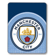 Manchester City fleece tæppe - 140x100 cm. - Lukaki.dkManchester City fleece tæppe - 140x100 cm.