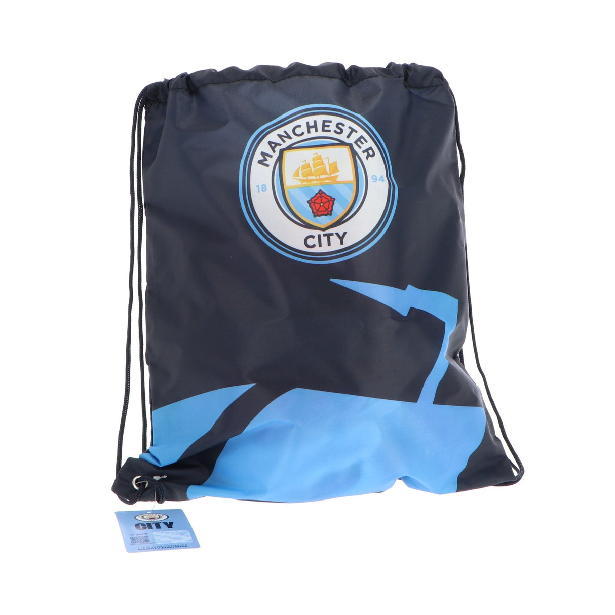 Manchester City sportstaske – Blå gym bag 35x40 cm - Lukaki.dk