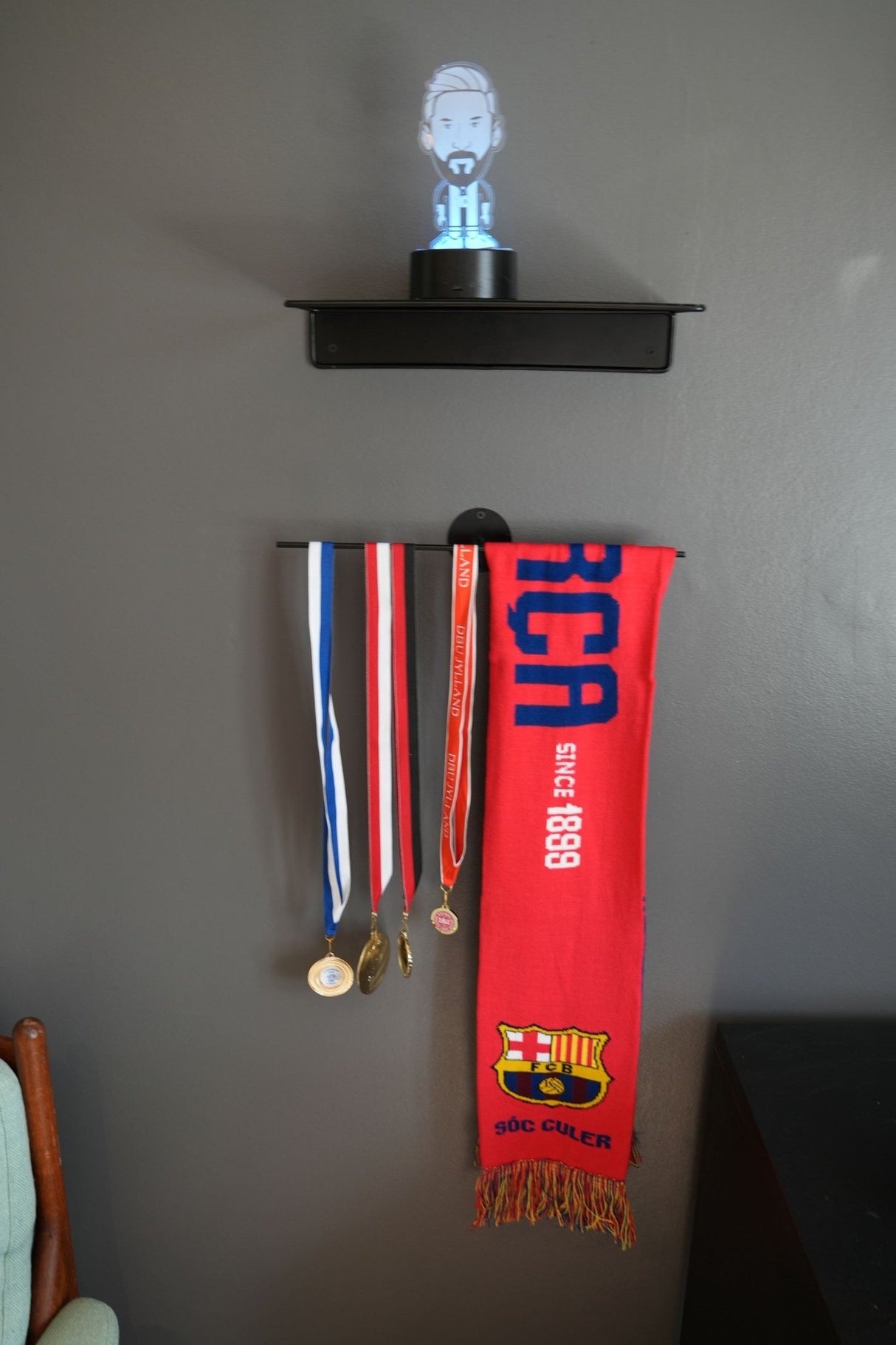 Messi 3D Fodbold lampe - Lyser i 7 farver - Lukaki.dk