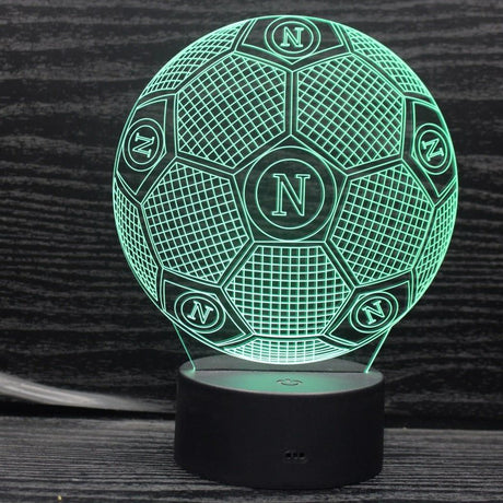 Napoli 3D Fodbold lampe - Lyser i 7 farver - Lukaki.dkNapoli 3D Fodbold lampe - Lyser i 7 farver