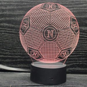 Napoli 3D Fodbold lampe - Lyser i 7 farver - Lukaki.dkNapoli 3D Fodbold lampe - Lyser i 7 farver