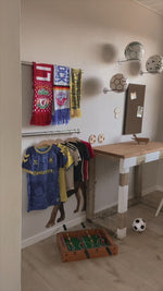 5 st. Bollhållare för vägg - svart stål (inkl. svarta skruvar)