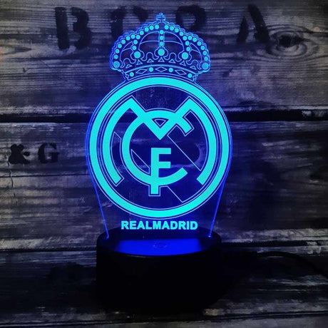 Real Madrid 3D Fodbold lampe - Lyser i 7 farver - Lukaki.dkReal Madrid 3D Fodbold lampe - Lyser i 7 farver