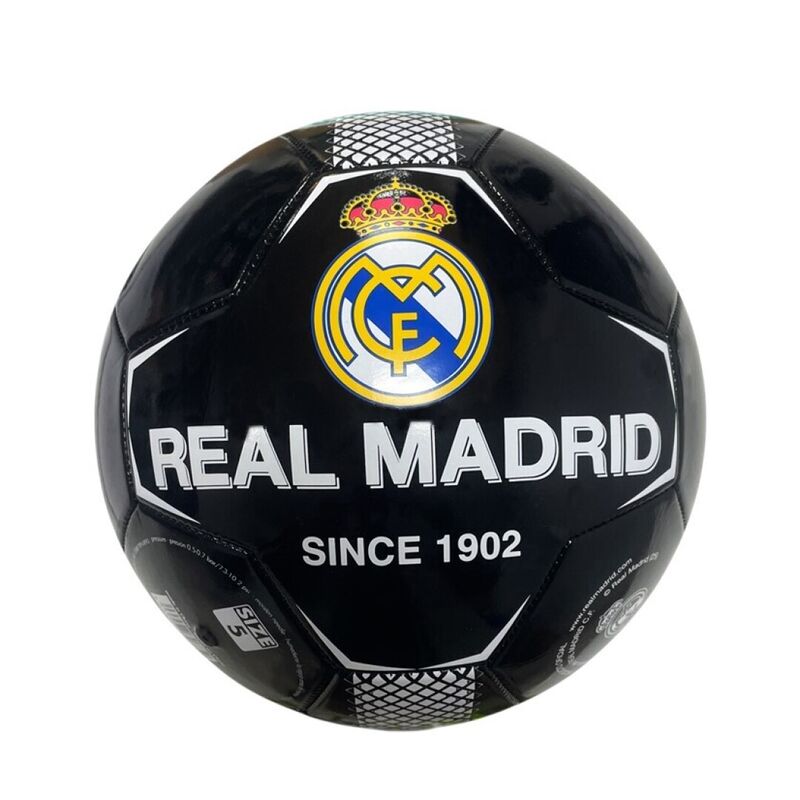 Real Madrid Fodbold (sort) og boldholder til væg (inkl. sorte skruer) - Lukaki.dk