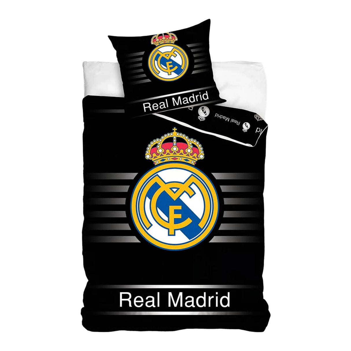 Real Madrid Sengetøj 140x200 – 100% bomuld & vendbart design - Lukaki.dk