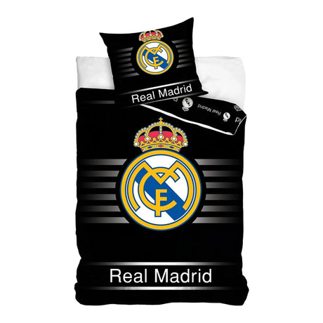 Real Madrid Sengetøj 140x200 – 100% bomuld & vendbart design - Lukaki.dk