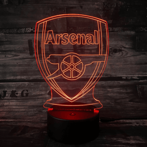 Arsenal 3D fotbollslampa - Lyser i 7 färger