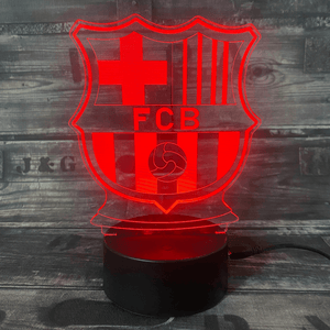 FC Barcelona 3D fotbollslampa - Lyser i 7 färger