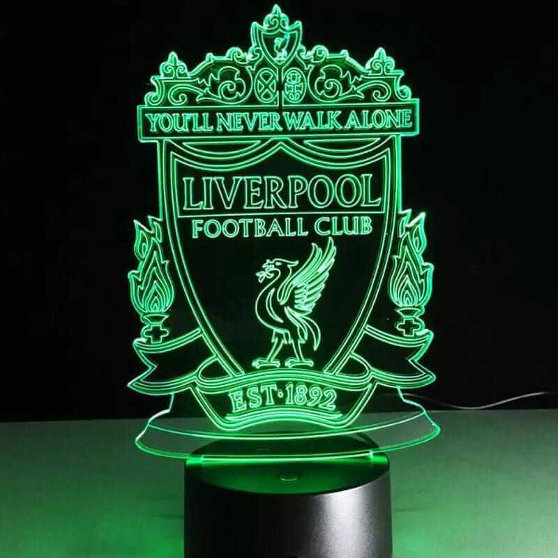 Liverpool 3D fotbollslampa - Lyser i 7 färger
