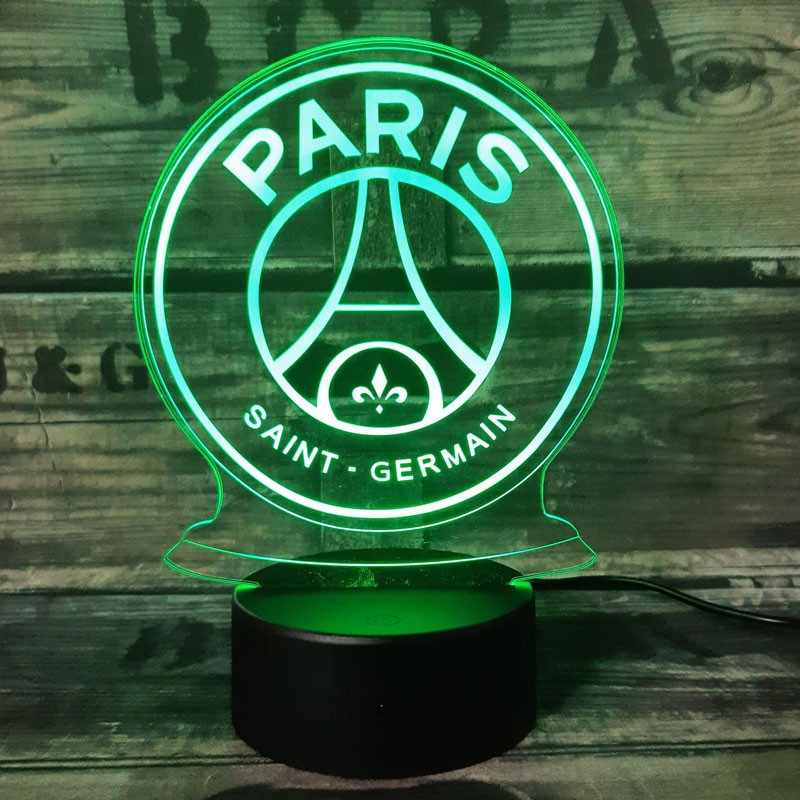 PSG 3D fotbollslampa - Lyser i 7 färger