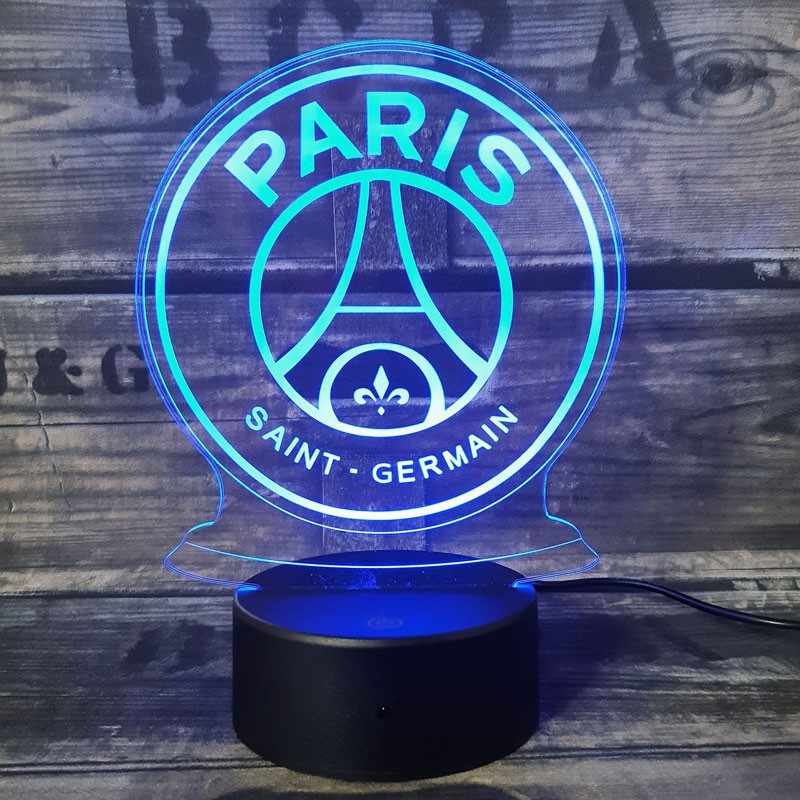 PSG 3D fotbollslampa - Lyser i 7 färger