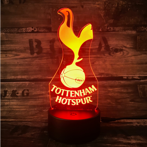 Tottenham 3D fotbollslampa - Lyser i 7 färger