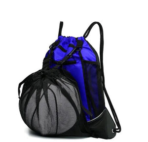 Ryggsäck med nät för boll - Blå